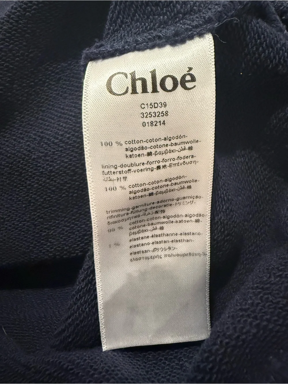 Chloé Kids Navy Stitch Sweat Set